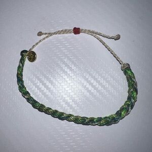Pura Vida Green Braided Bracelet